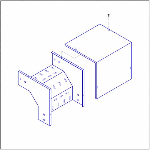 سینی کابل زانویی 90 درجه عمودی خارجی
